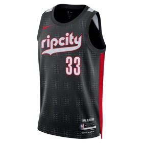 Muške NBA Dres Portland Trail Blazers Toumani Camara Nike 2024-25 City Edition Crno Swingman